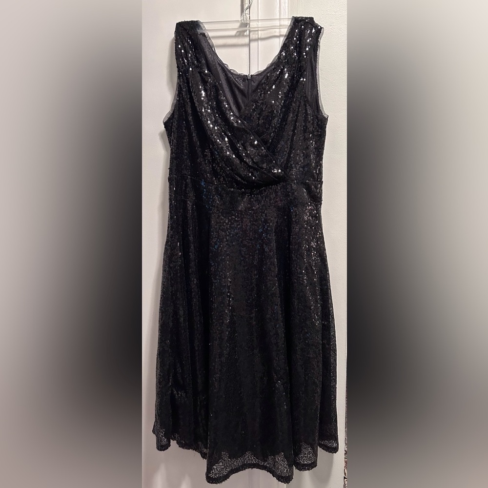 NWT Grace Karin Black Sequined Cocktail Dress - Size XL